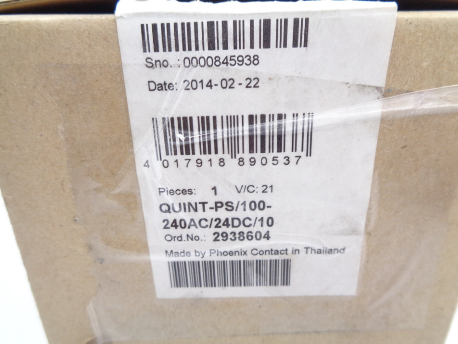 PHOENIX CONTACT QUINT-PS-100-240AC/24DC/10 2938604 NSMP