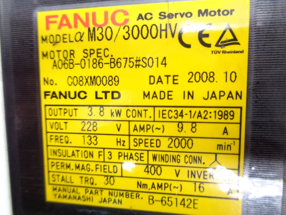 FANUC A06B-0186-B675#S014 (AS PICTURED) NSNP