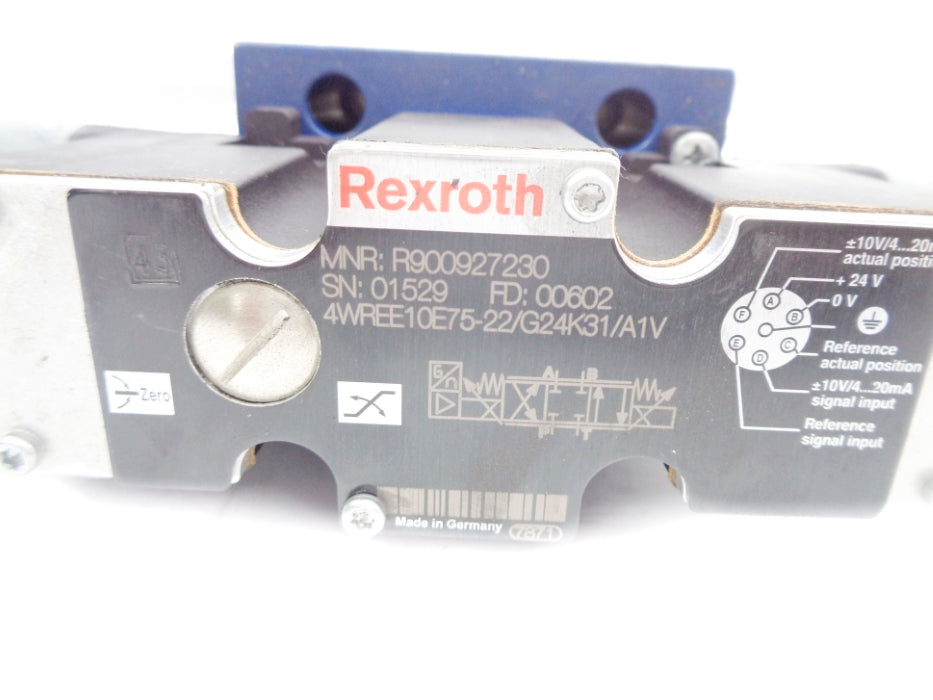 REXROTH  R900927230 4WREE10E75-22/G24K31/A1V 24V UNMP