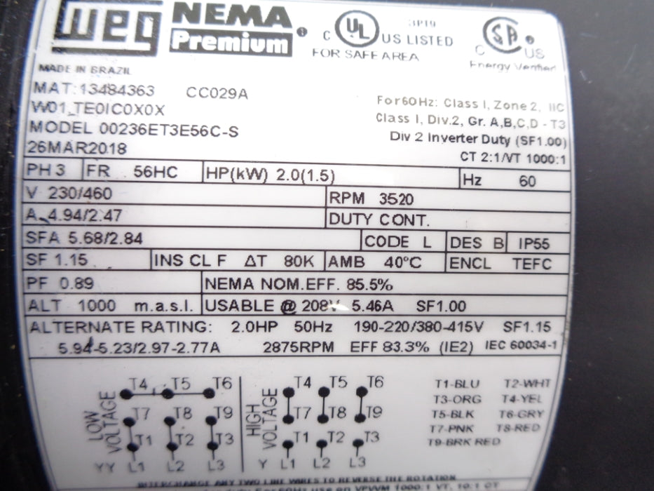 WEG 00236ET3E56C-S NSNP