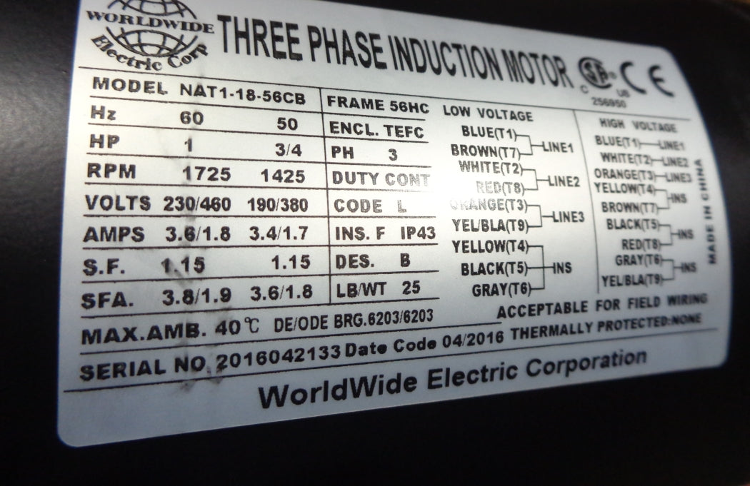 WORLDWIDE ELECTRIC NAT1-18-56CB NSNP
