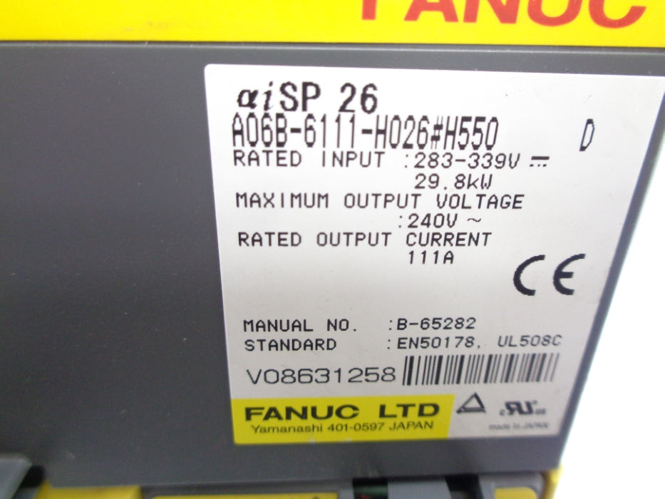 FANUC A06B-6111-H026#H550 UNMP