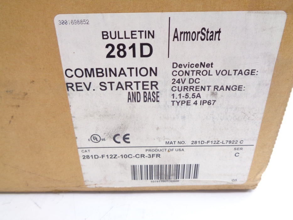 INDUSTRIAL SPARE PART 281D-F12Z-10C-CR-3FR SER. C F/W 2.005 NSMP