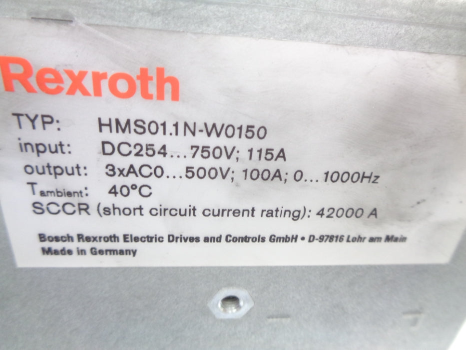 REXROTH HMS01.1N-W0150 (AS PICTURED) UNMP