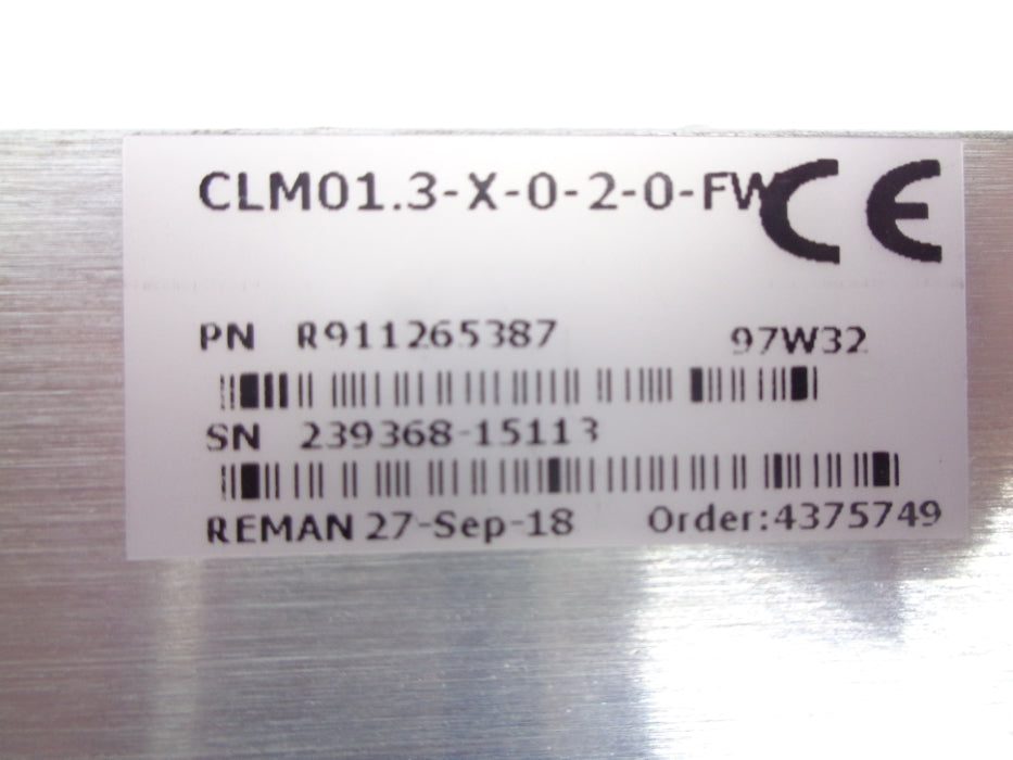 REXROTH CLM01.3-X-0-2-0-FW R911265387 REMAN