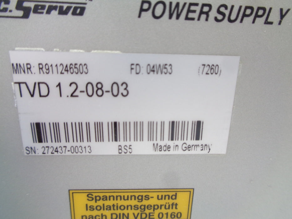 INDRAMAT TVD1.2-08-03 R911246503 (AS PICTURED) REMAN