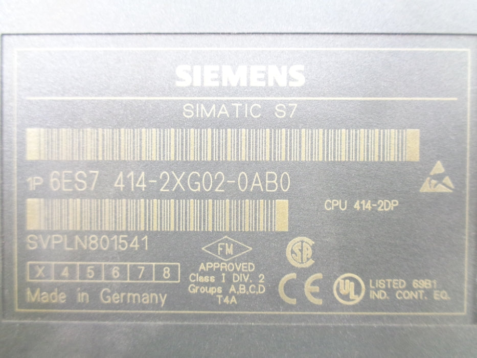 SIEMENS 6ES7414-2XG02-0AB0 UNMP