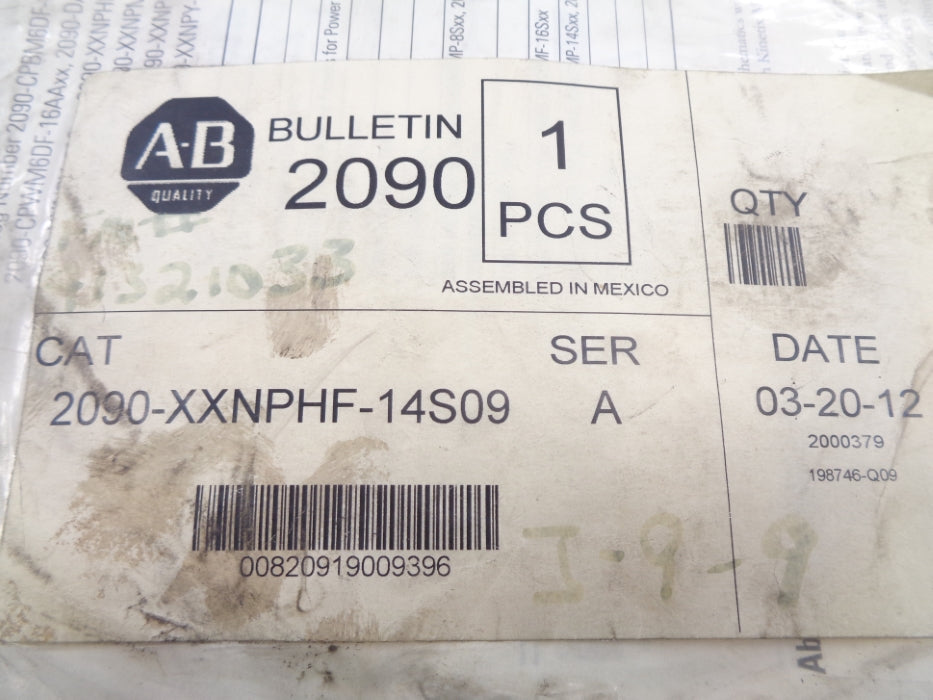 ALLEN BRADLEY 2090-XXNPHF-14S09 SER. A NSMP