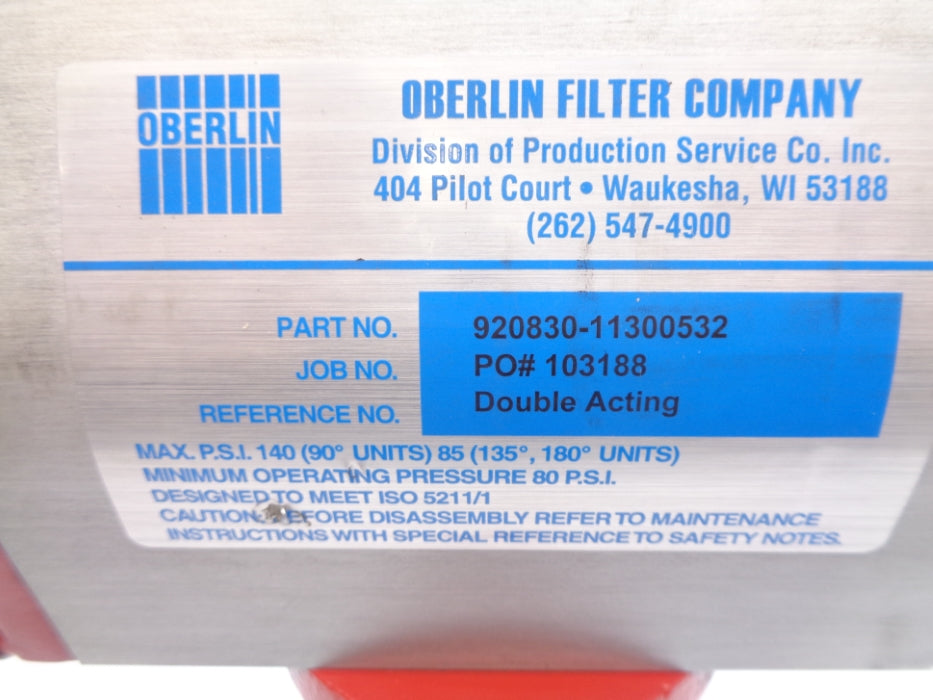 OBERLIN FILTER COMPANY 920830-11300532 140PSI NSNP