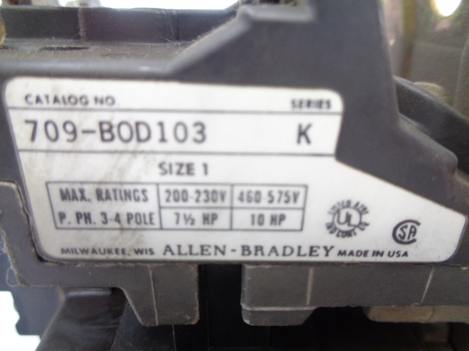 INDUSTRIAL SPARE PART 709-BOD103 SER. K (AS PICTURED1) UNMP