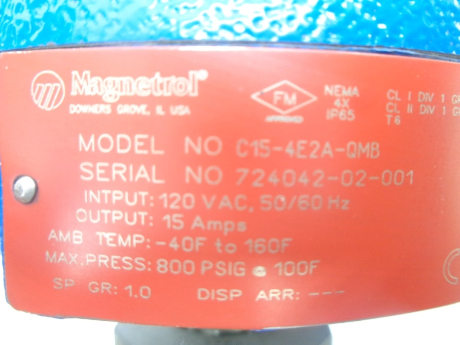 MAGNETROL C15-4E2A-QMB 800PSI NSNP