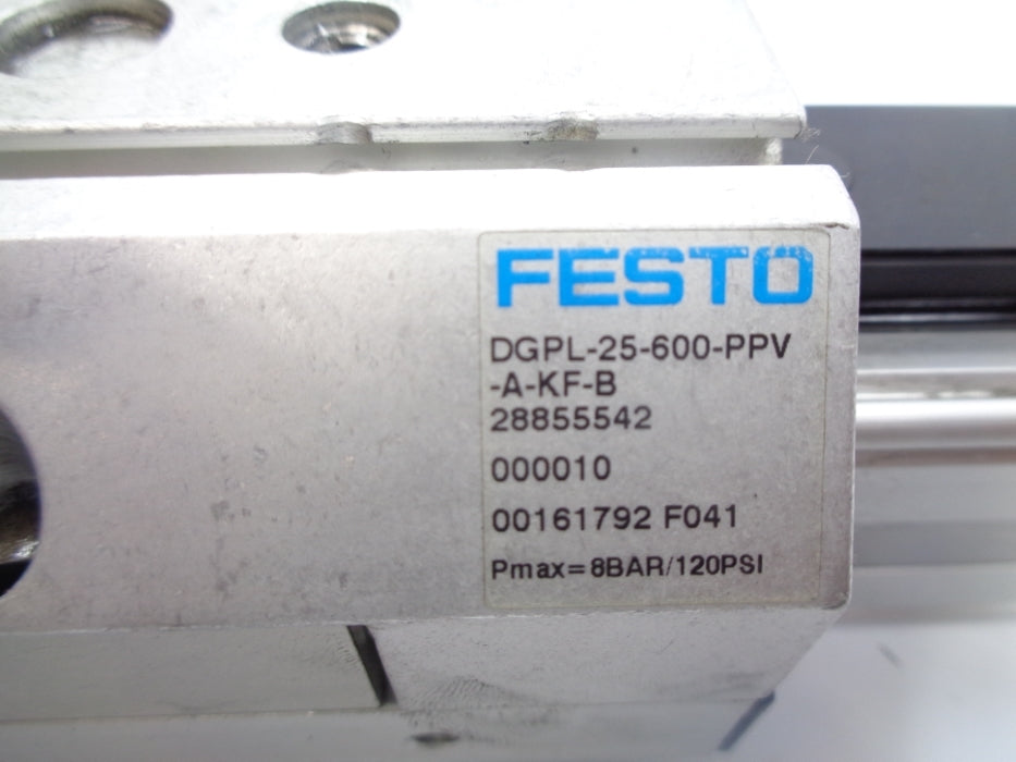 FESTO DGPL-25-600-PPV-A-KF-B 120PSI UNMP