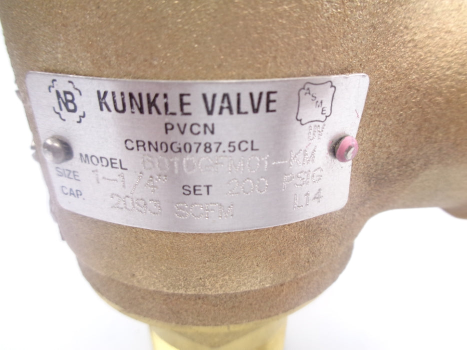 KUNKLE 6010GFM01-KM 200PSI NSNP