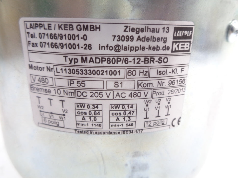 KEB MADP80P/6-12-BR-SO NSNP