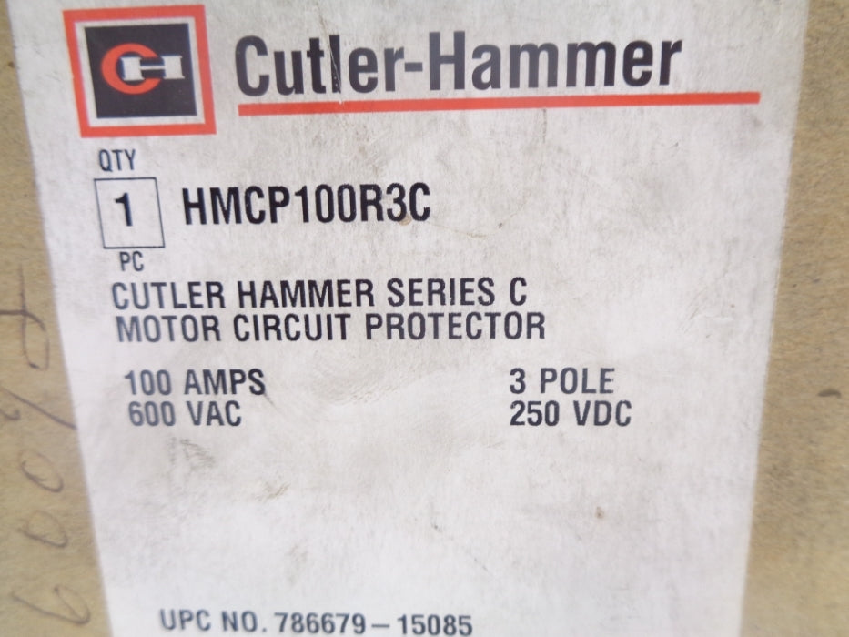 CUTLER HAMMER HMCP100R3C SER. C 100A 600VAC NSMP