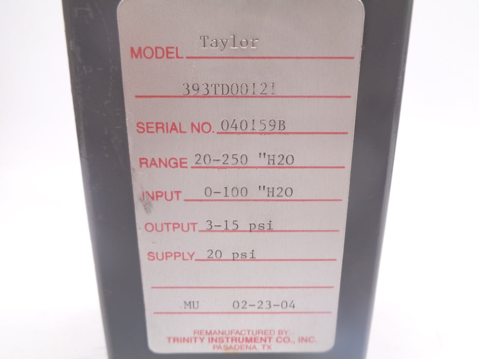 TAYLOR 393TD00121 20PSI REMAN