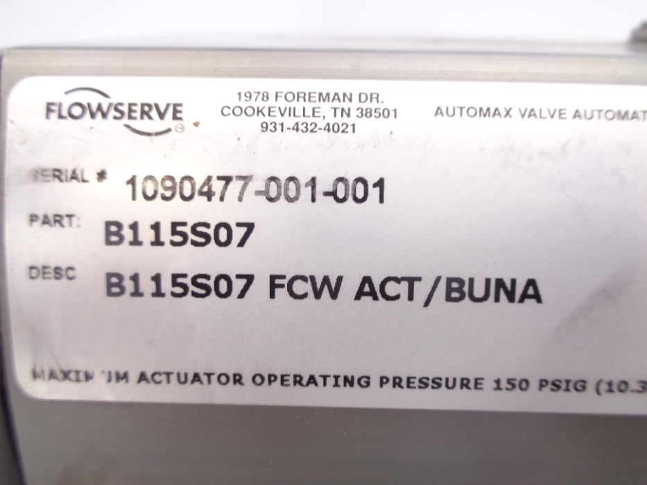 FLOWSERVE B115S07 150PSI UNMP
