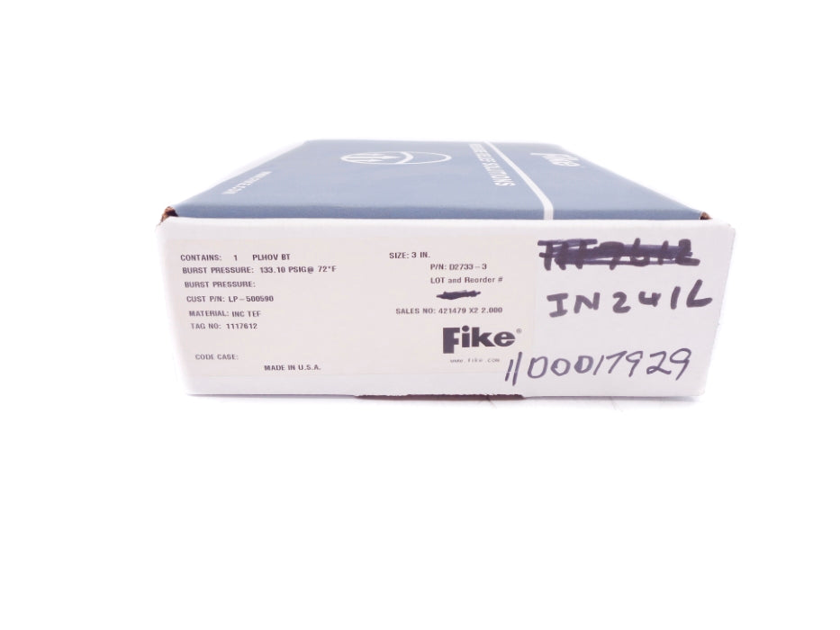 FIKE PLHOVBT D2733-3 133.10PSI NSFS