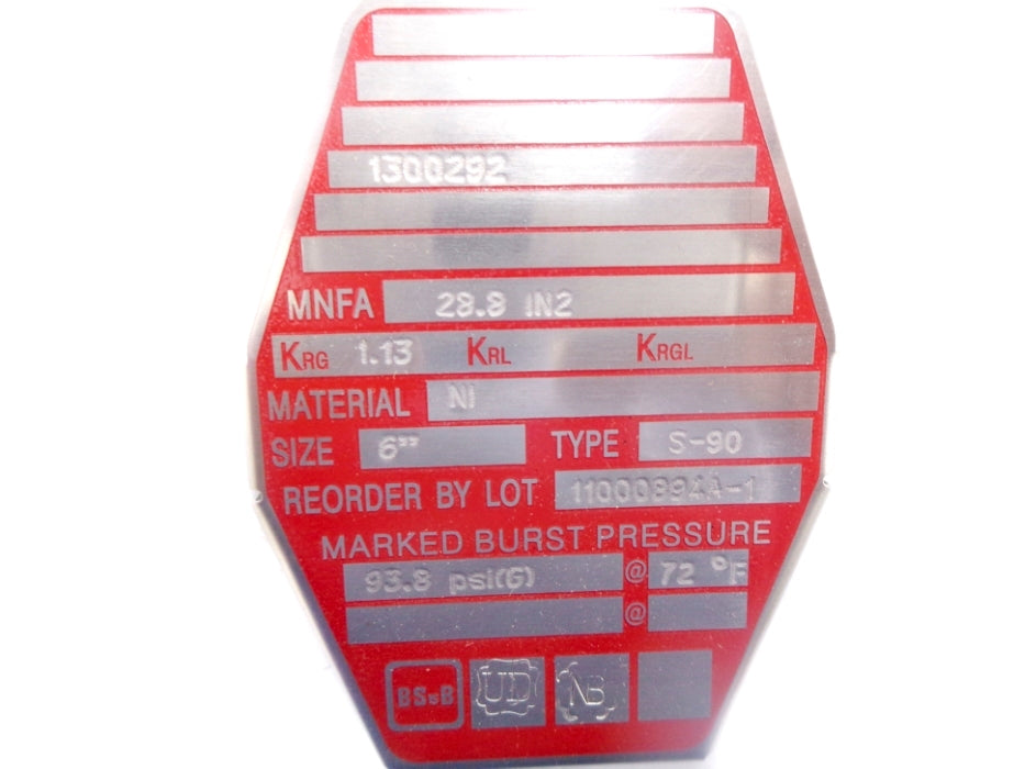 BS&B 1300292 93.8PSI NSMP