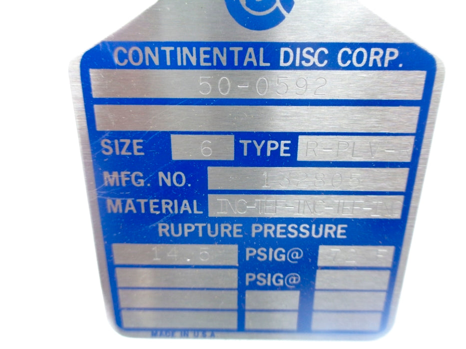 CONTINENTAL DISC R-PLV-R 14.5PSI NSMP