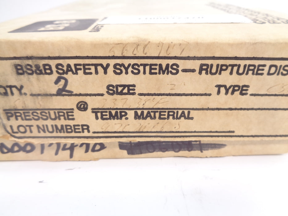 BS&B CSR 98PSI 3" NSMP
