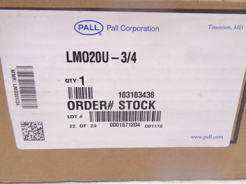 PALL LMO20U-3/4 125PSI NSMP