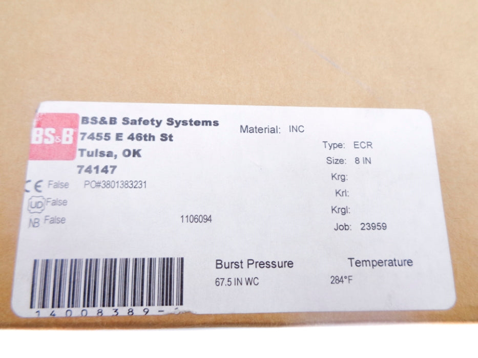 BS&B ECR 8" NSMP
