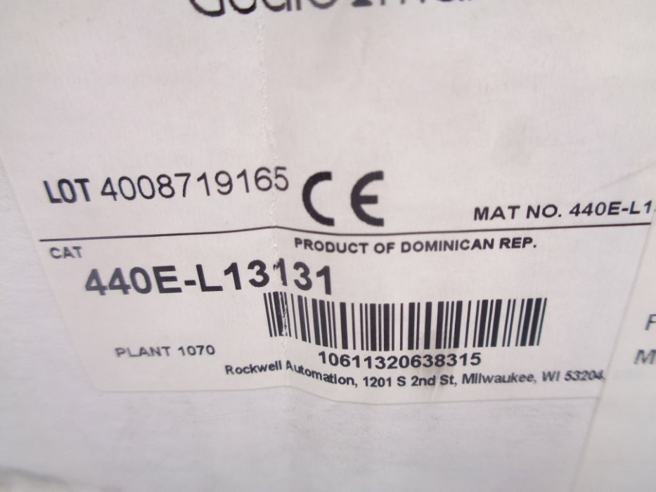 ALLEN BRADLEY 440E-L13131 SER. D (WH) NSMP
