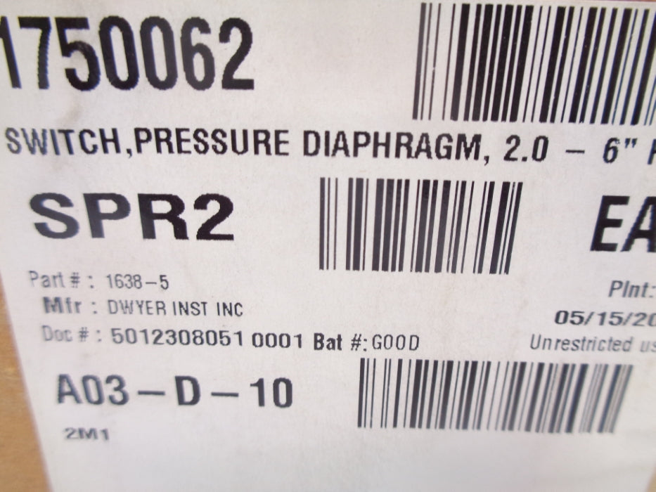 DWYER 1638-5 25PSI NSMP