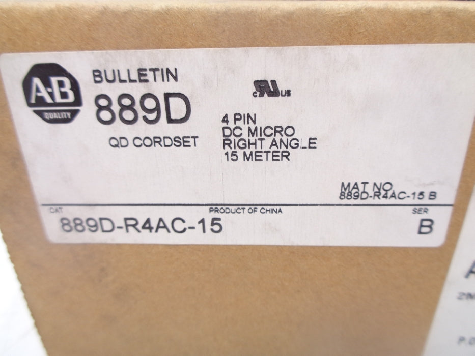 ALLEN BRADLEY 889D-R4AC-15 SER. B (BR/WH) NSMP