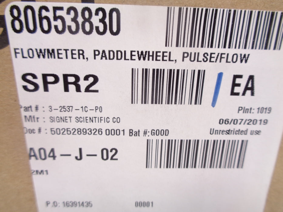 GEORG FISCHER SIGNET 3-2537-1C-P0 NSMP