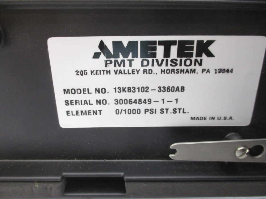 AMETEK 13KB3102-3360AB MODEL 40 0-1000PSI NSNP