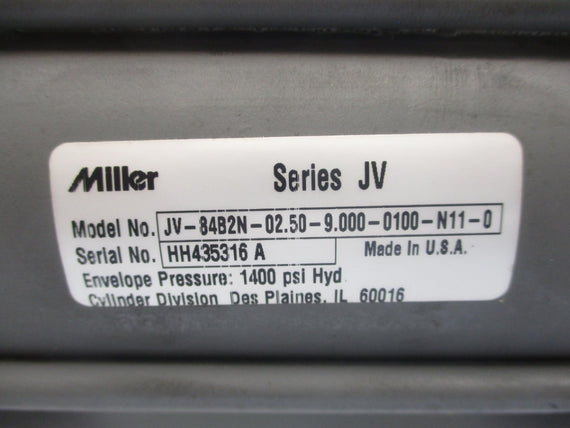 MILLER JV-84B2N-02.50-9.000-0100-N11-0 1400PSI UNMP