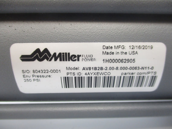 MILLER AV81B2B-2.00-8.000-0063-N11-0 250PSI NSNP