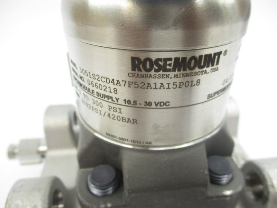 ROSEMOUNT 3051S2CD4A7F52A1AI5P0L8 300PSI NSMP