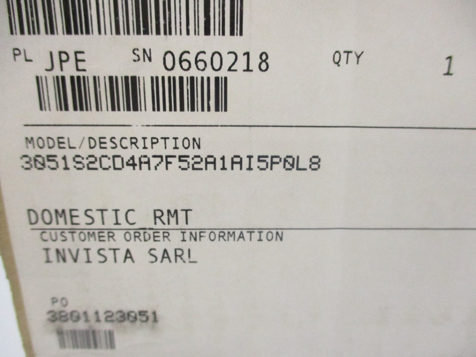 ROSEMOUNT 3051S2CD4A7F52A1AI5P0L8 300PSI NSMP