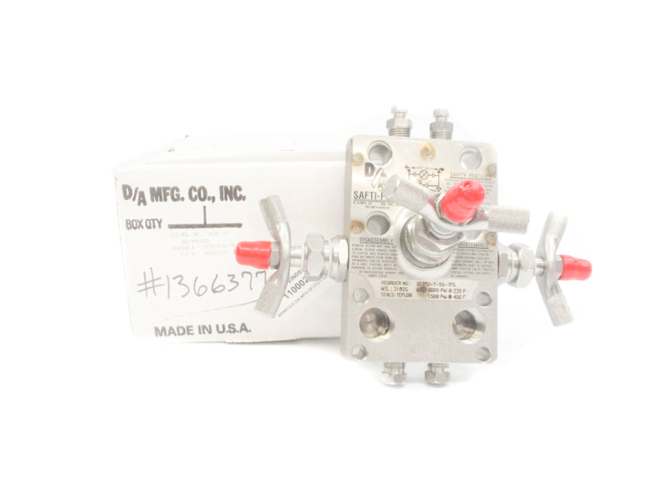 D/A MFG SF3TU-T-SS-TFS 6000PSI NSMP