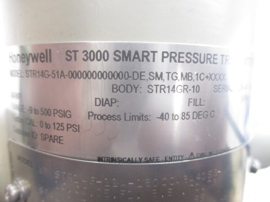 HONEYWELL STR14G-51A-000000000000-DE,SM,TG,MB,1C+XXXX 500PSI NSNP