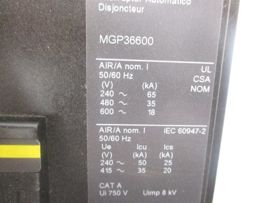 SQUARE D MGP36600 600A 240V NUPI