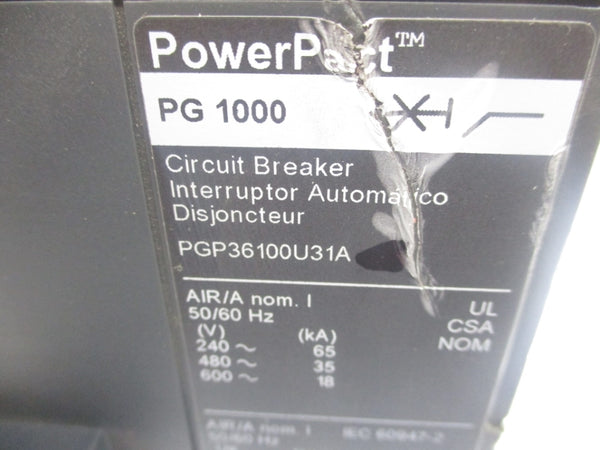 SQUARE D PGP36100U31A 1000A 240V NUPI