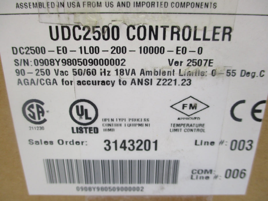 HONEYWELL DC2500-E0-1L00-200-10000-E0-0 NSMP