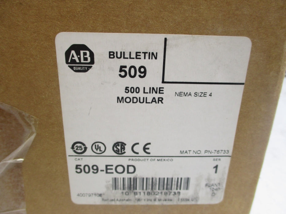 INDUSTRIAL SPARE PART 509-EOD SER. 1 (AS PICTURED) (BR/WH) NSMP