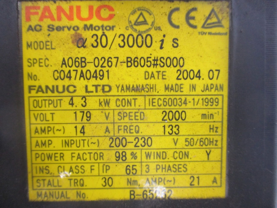 FANUC A06B-0267-B605#S000 (AS PICTURED) UNMP