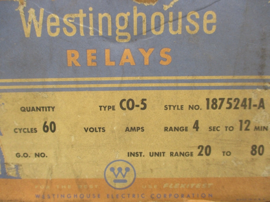 WESTINGHOUSE 1875241-A 4S-12MIN (AS PICTURED 1) NSMP