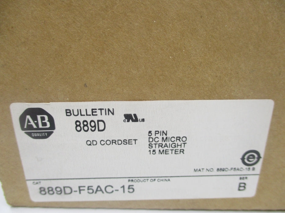 ALLEN BRADLEY 889D-F5AC-15 SER. B (BR/WH) NSMP