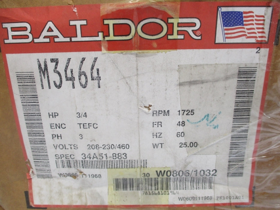 BALDOR M3464 NSMP