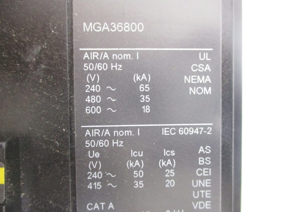 SQUARE D MGA36800 240V 800A NUPI