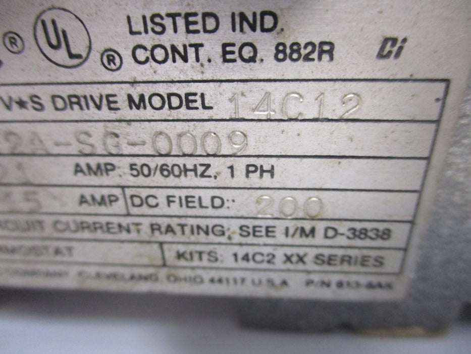RELIANCE ELECTRIC 14C12 (AS PICTURED) UNMP