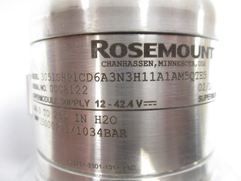 ROSEMOUNT 3051SHP1CD6A3N3H11A1AM5QTE5 15000PSI NSNP