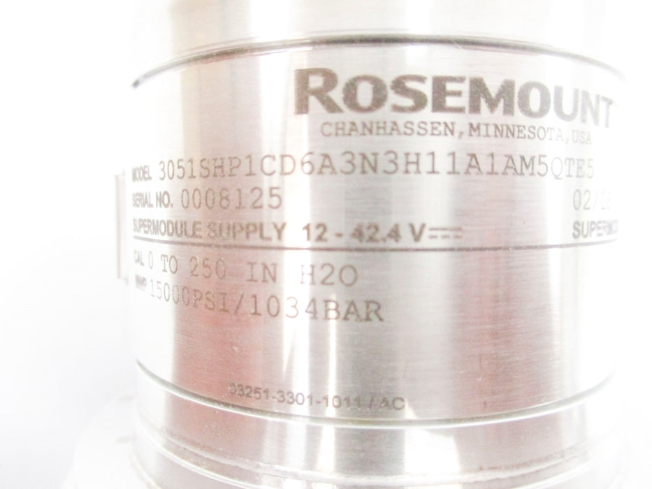 ROSEMOUNT 3051SHP1CD6A3N3H11A1AM5QTE5 15000PSI NSMP
